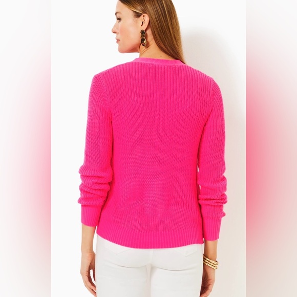 NEW with tags (NWT) Lilly Pulitzer Bristow Passion Fruit Pink Cardigan - Picture 2 of 3